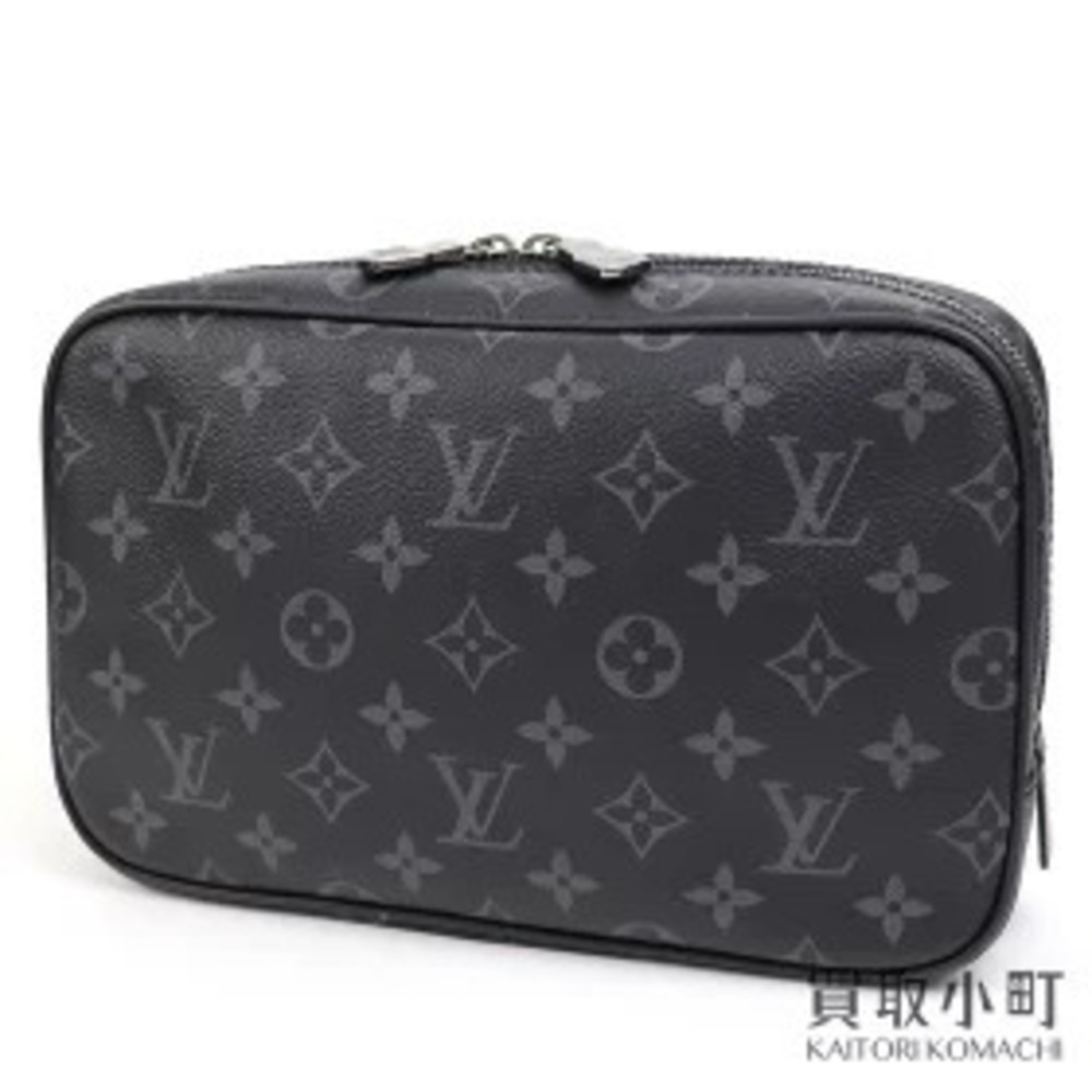 Louis Vuitton Toilette Monogram Eclipse Black Clutch Shoulder Bag Clutch LV